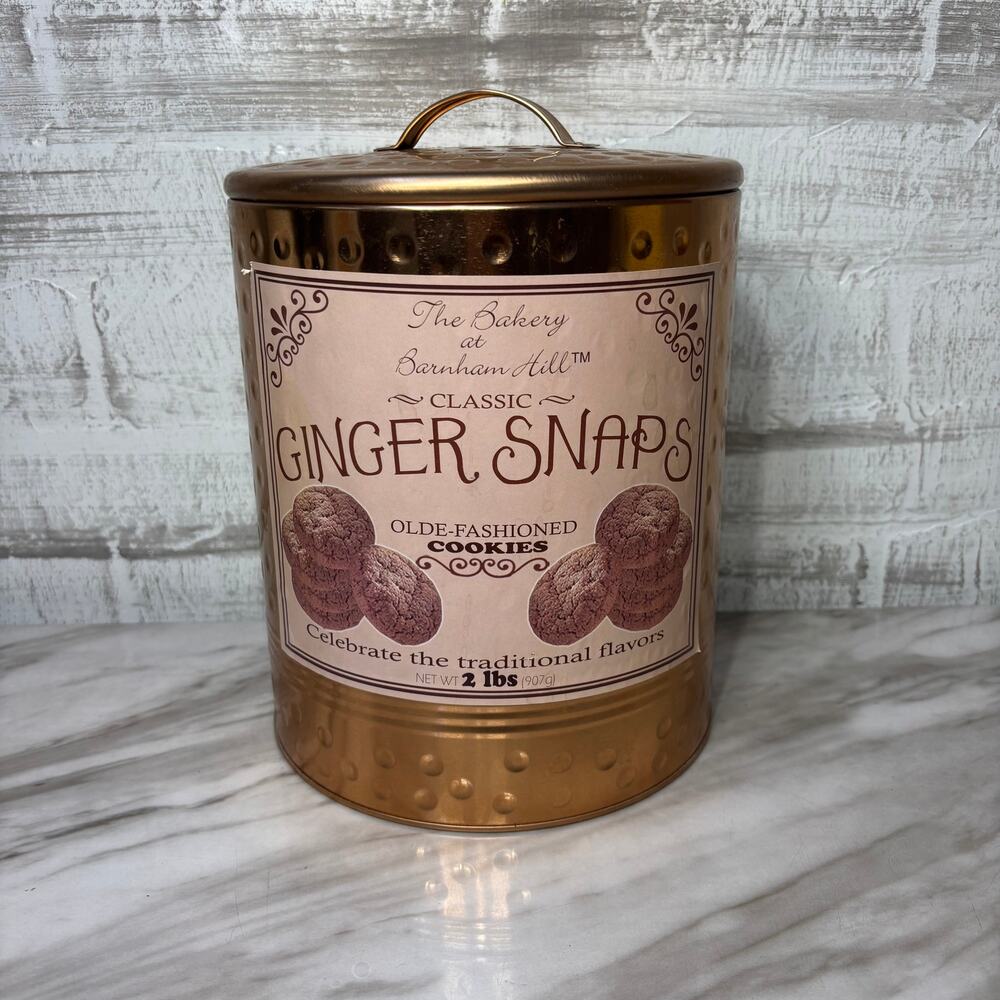 The Bakery at Barnham Hill Ginger Snap Copper Color Tin